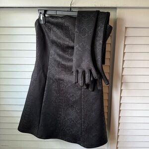 MISCREANTS CUPID SNAKE DRESS AND GLOVES BLACK 10